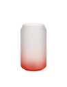 Tasses en verre de 13 oz/400 ml, rouge dégradé