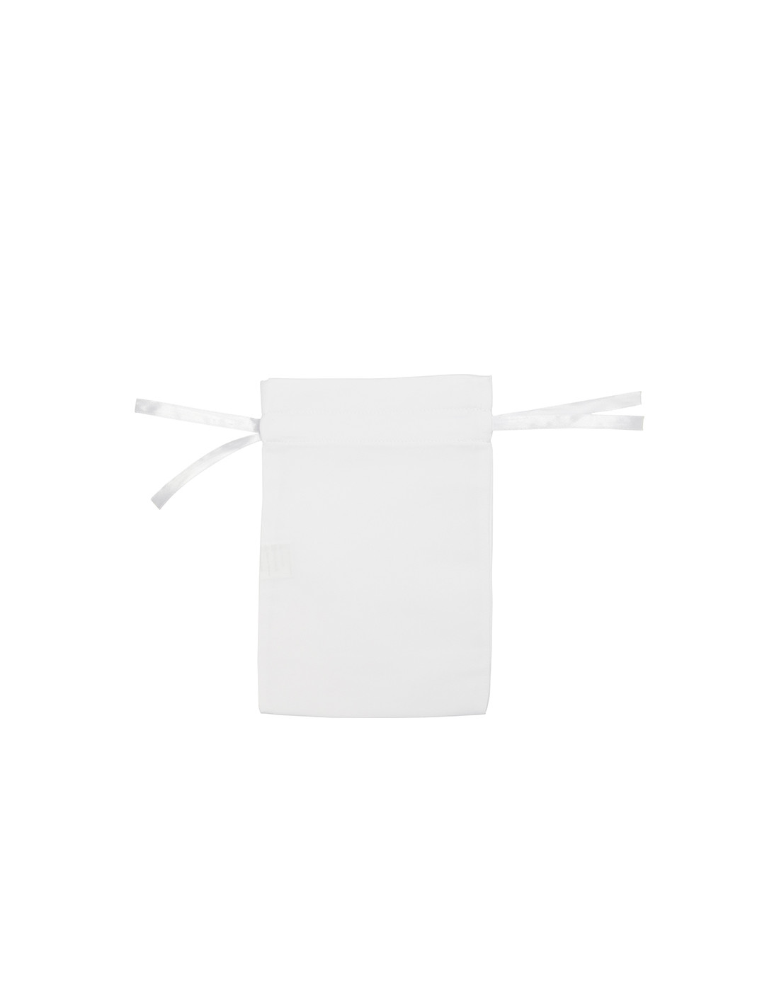 Sac à cordon en satin blanc (15*19 cm)