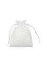 Sac à cordon en satin blanc (15*19 cm)