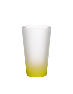 Tasse en verre de 17 oz (dégradé de couleur jaune citron)
