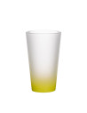 Tasse en verre de 17 oz (dégradé de couleur jaune citron)