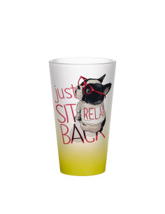 Tasse en verre de 17 oz (dégradé de couleur jaune citron) 2