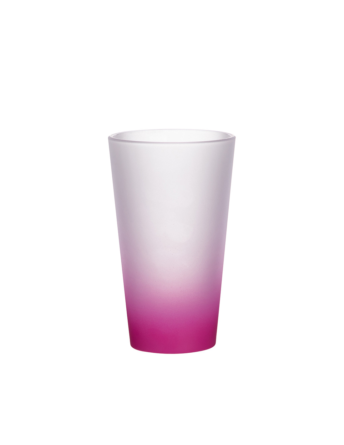 Tasse en verre de 17 oz (dégradé de couleur rose rouge)