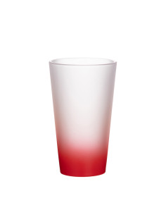 Tasse en verre de 17 oz (dégradé de couleur rouge)