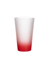 Tasse en verre de 17 oz (dégradé de couleur rouge)