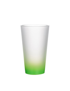Tasse en verre de 17 oz (dégradé de couleur vert)