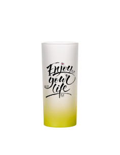 Tasse en verre de 10 oz (dégradé de couleur jaune citron) 2