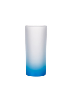 Tasse en verre de 10 oz (dégradé de couleur bleu clair)