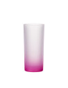 Tasse en verre de 10 oz (dégradé de couleur rose rouge)