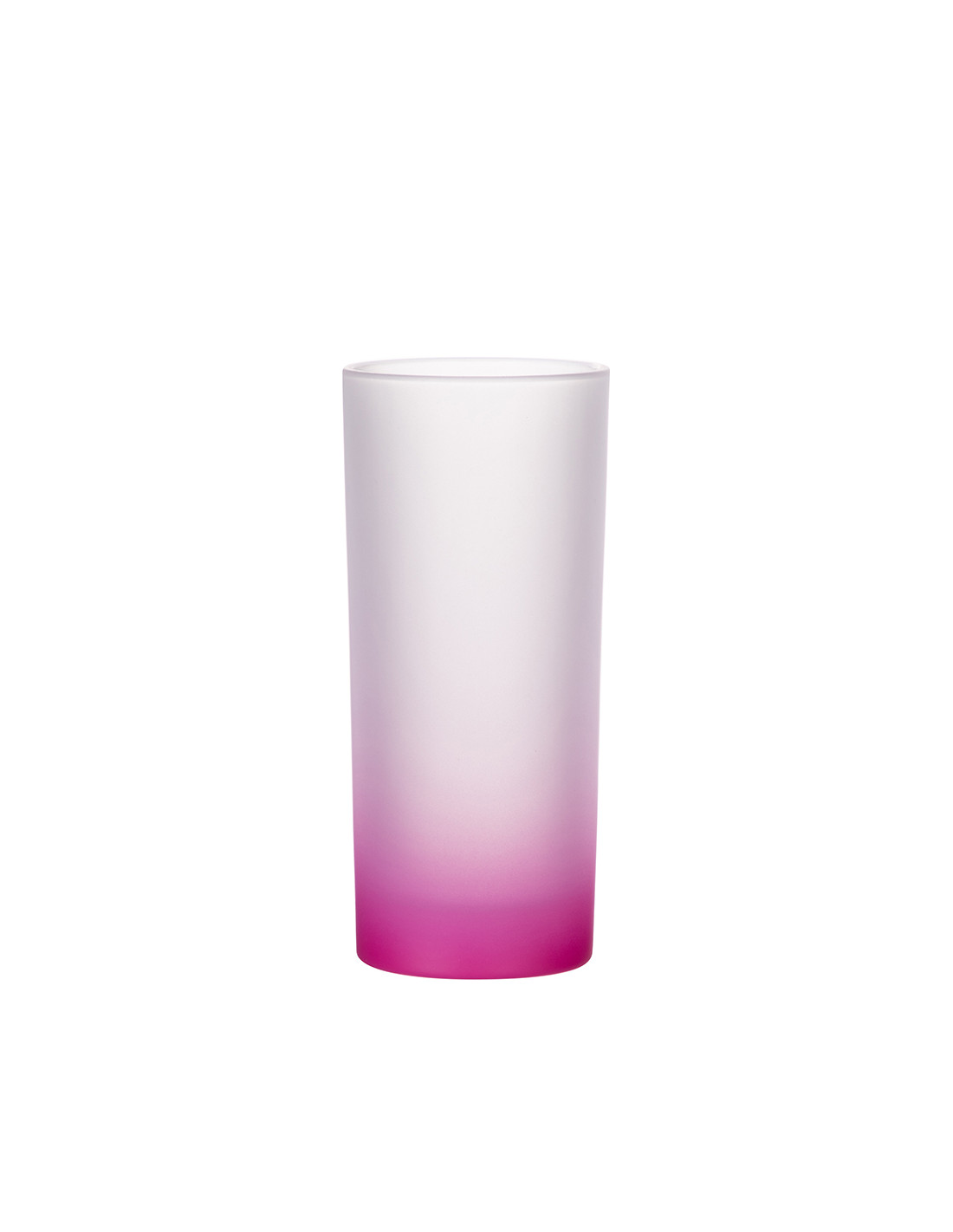 Tasse en verre de 10 oz (dégradé de couleur rose rouge)