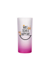 Tasse en verre de 10 oz (dégradé de couleur rose rouge)
