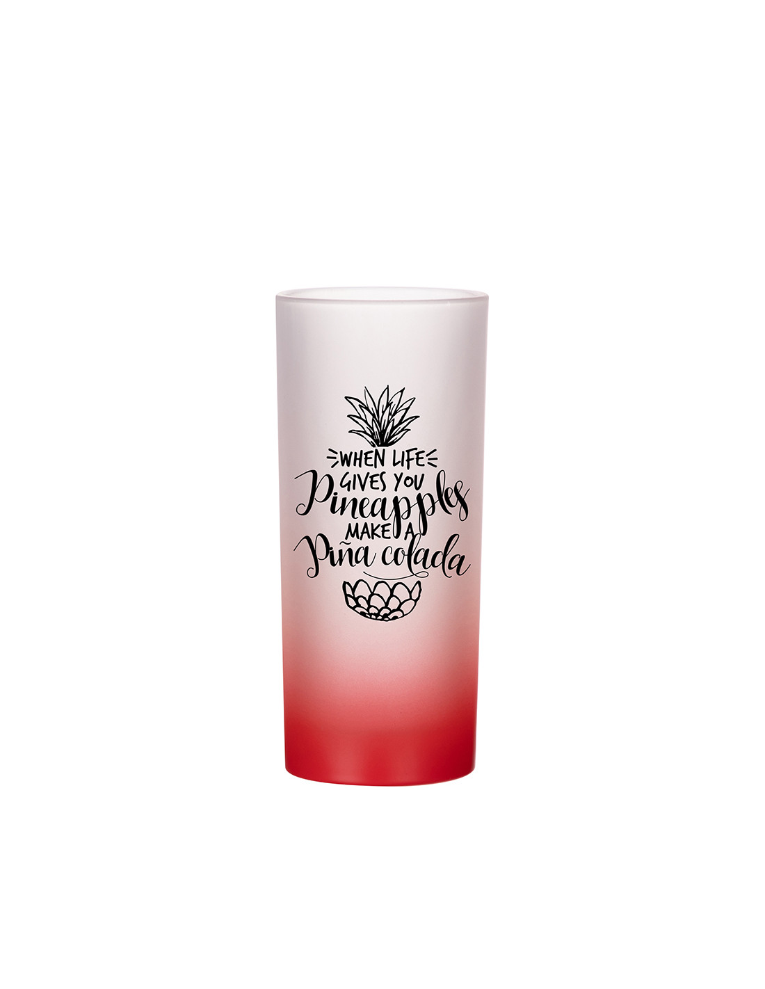 Tasse en verre de 10 oz (dégradé de couleur rouge)