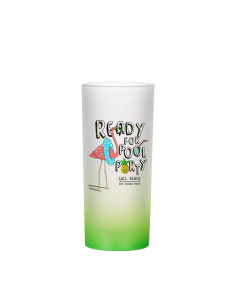 Tasse en verre de 10 oz (dégradé de couleur vert) 2