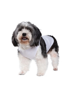 T-shirt débardeur pour chien à sublimation XS (blanc)