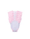 Combinaison bébé manches courtes Raglan L (rose, 6-12 mois)