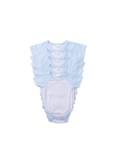 Combinaison bébé manches courtes Raglan M (bleu clair, 3-6M) 2
