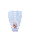Combinaison bébé manches courtes Raglan L (bleu clair, 6-12M)