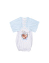 Chemise de nuit bébé manches longues Raglan M (bleu clair, 3-6M)
