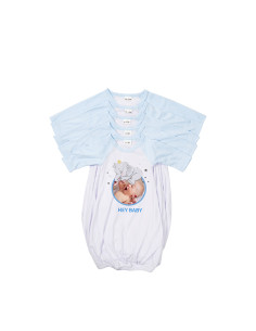 Chemise de nuit bébé manches longues Raglan XXL (bleu clair, 18-24 M) 2