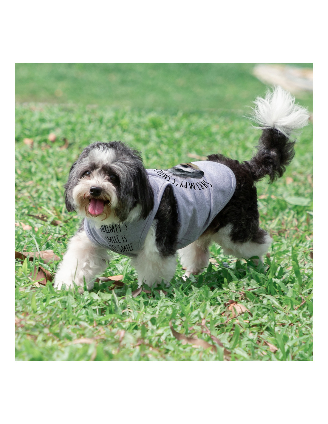 T-shirt débardeur pour chien à sublimation S (gris)