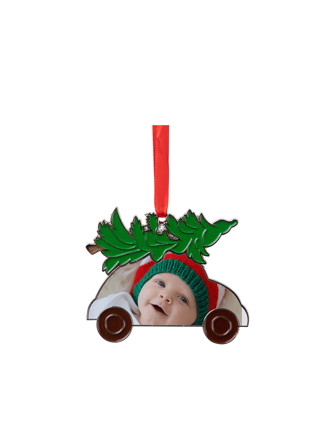Ornement en métal de voiture de Noël de 3 po