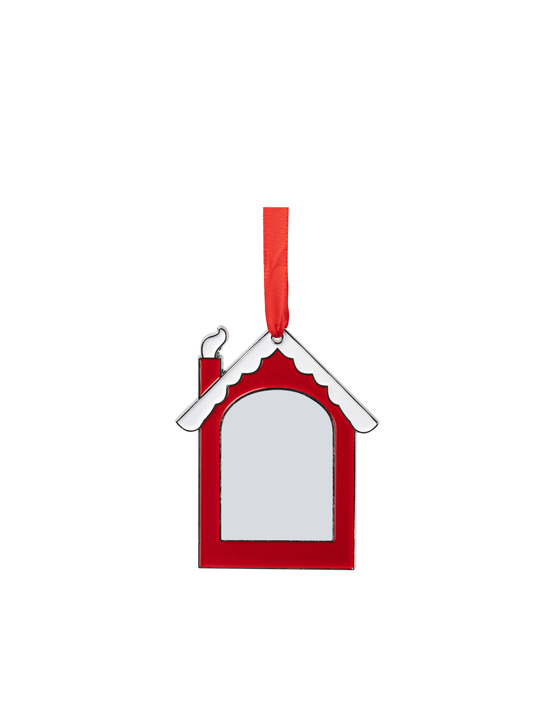 Ornement en métal maison en pain d'épice rouge de 3 po
