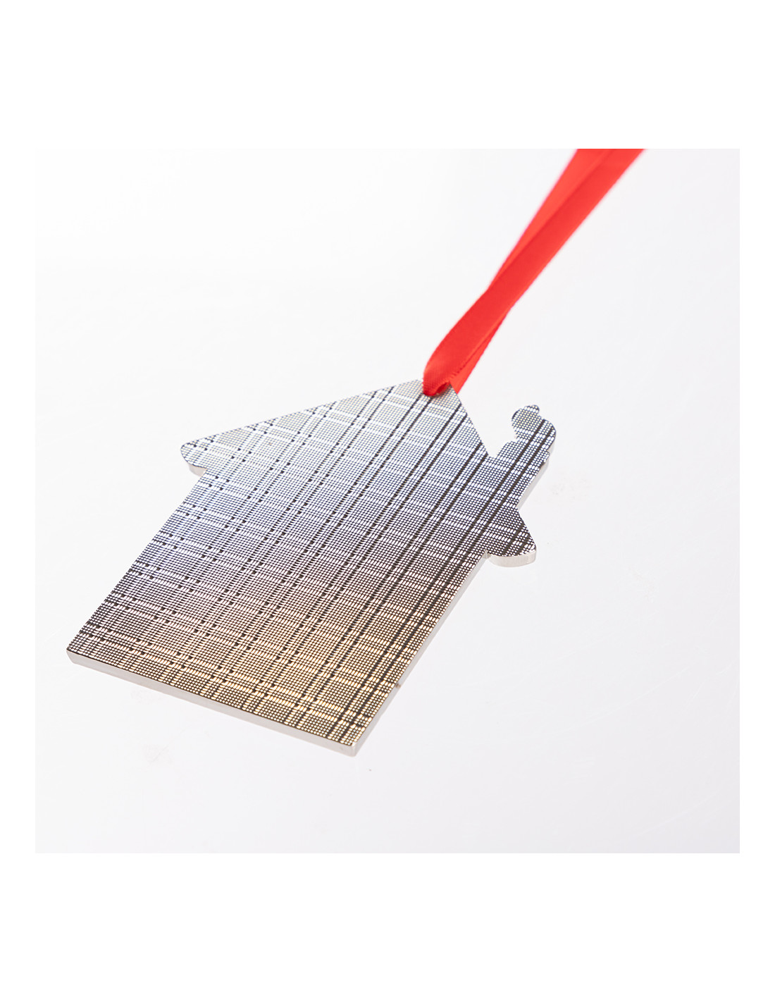 Ornement en métal maison en pain d'épice rouge de 3 po