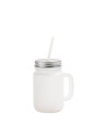 Pot Mason de 12 oz/350 ml avec paille (givré)