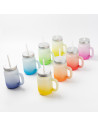 Pot Mason de 12 oz/350 ml avec paille (givré)