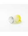 Pot Mason de 12 oz/350 ml avec paille (givré, dégradé jaune citron)