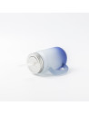 Pot Mason 12oz/350ml avec paille (givré, dégradé bleu foncé)