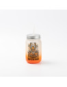 Pot Mason de 15 oz/450 ml sans poignée (givré, orange dégradé)