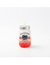 Pot Mason de 15 oz/450 ml sans poignée (givré, rouge dégradé)