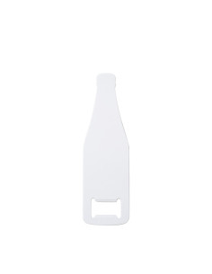 Ouvre-bouteille entièrement blanc en acier inoxydable (bouteille de vin, 3,5 x 11,6 cm)