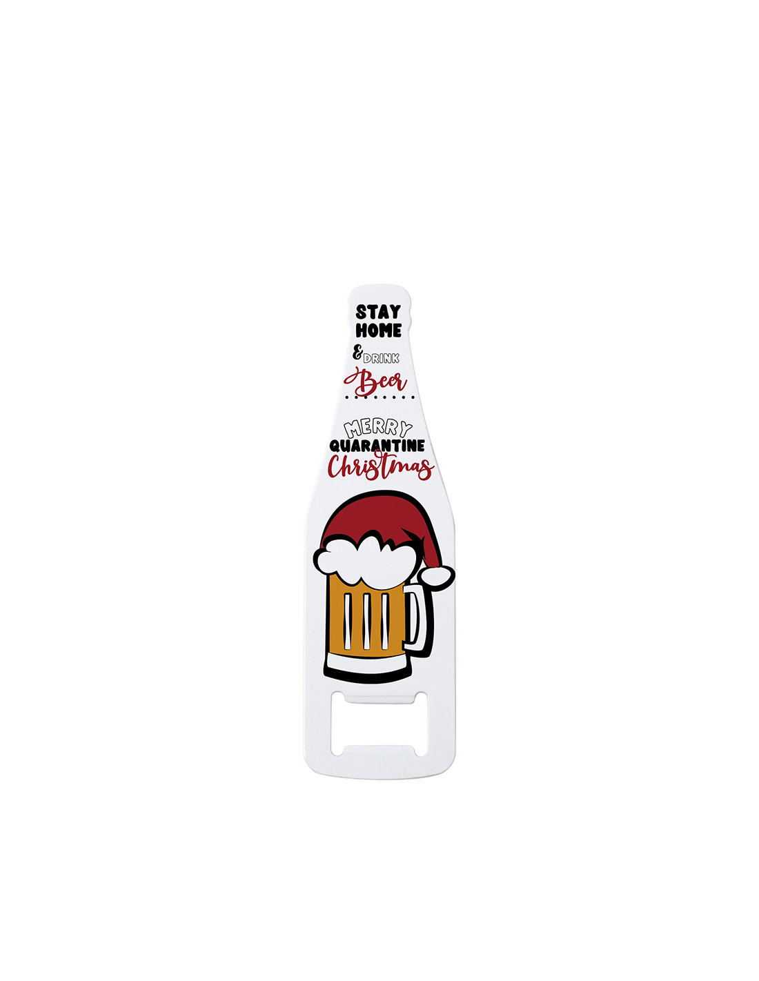 Ouvre-bouteille entièrement blanc en acier inoxydable (bouteille de vin, 3,5 x 11,6 cm)