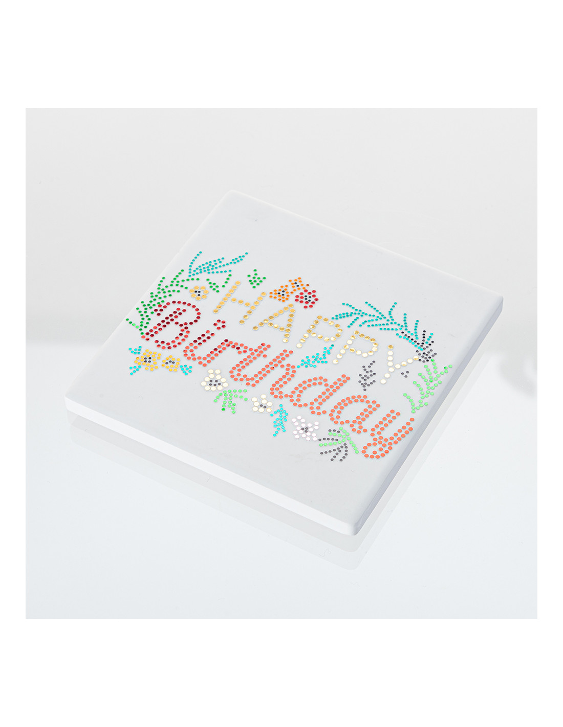 Feuille de transfert en faux strass (Joyeux anniversaire, 9,5 x 6 cm)
5 feuilles/paquet