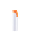 Bouteille en aluminium mince de sport portative de 22 oz/650 ml avec bouchon orange (blanc)