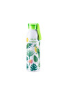 Bouteille en aluminium mince de sport portative de 22 oz/650 ml avec bouchon vert clair (blanc)