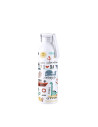 Bouteille en aluminium mince de sport portative de 22 oz/650 ml avec bouchon transparent (blanc)