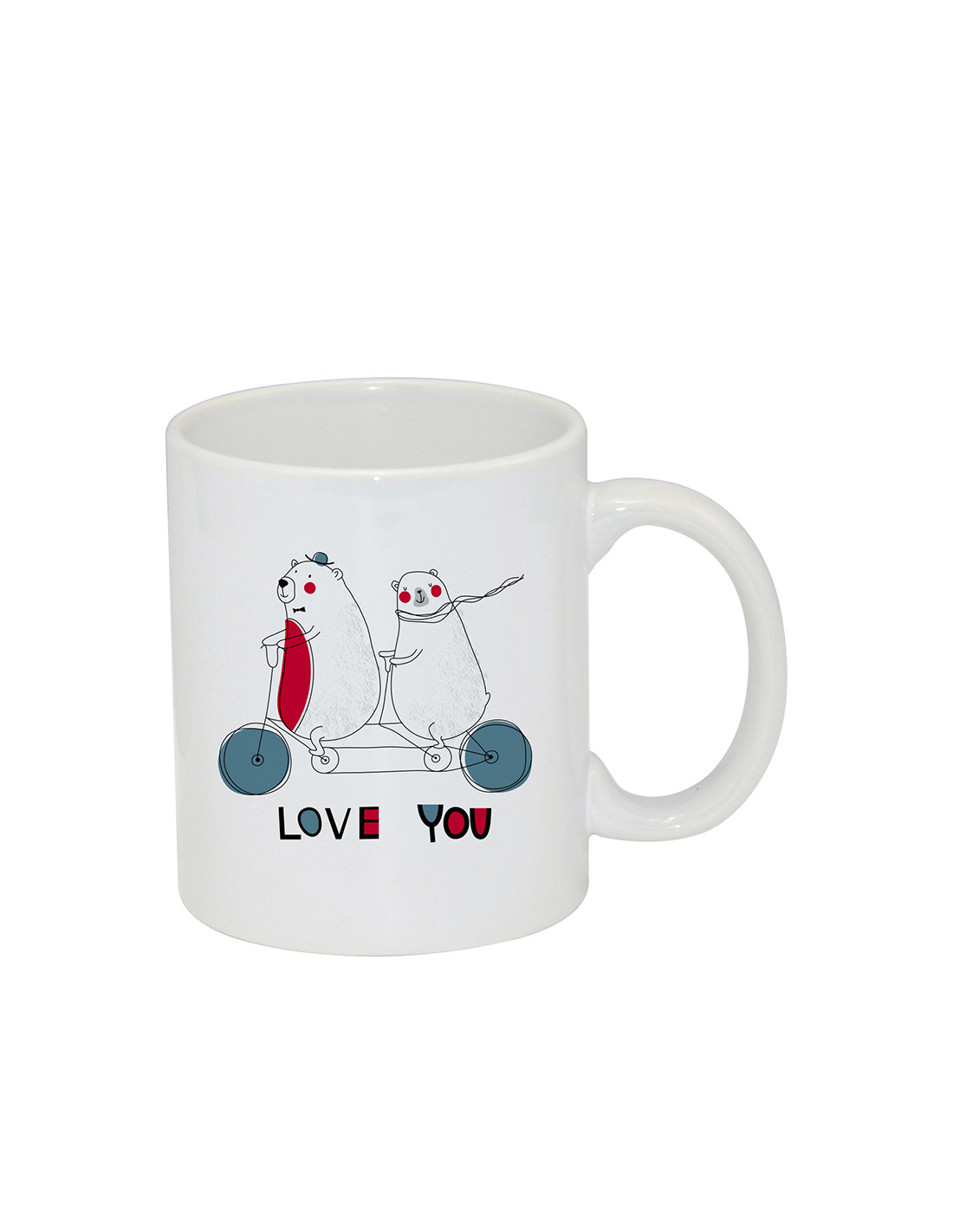 Tasse à revêtement blanc de 11 oz avec boîte individuelle blanche
