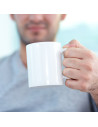 Tasse à revêtement blanc de 11 oz avec boîte individuelle blanche