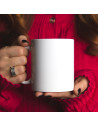 Tasse à revêtement blanc de 11 oz avec boîte individuelle blanche