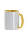Tasse de couleur intérieure/poignée de 11 oz, jaune