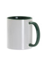 Tasse de couleur intérieure/poignée de 11oz-vert
