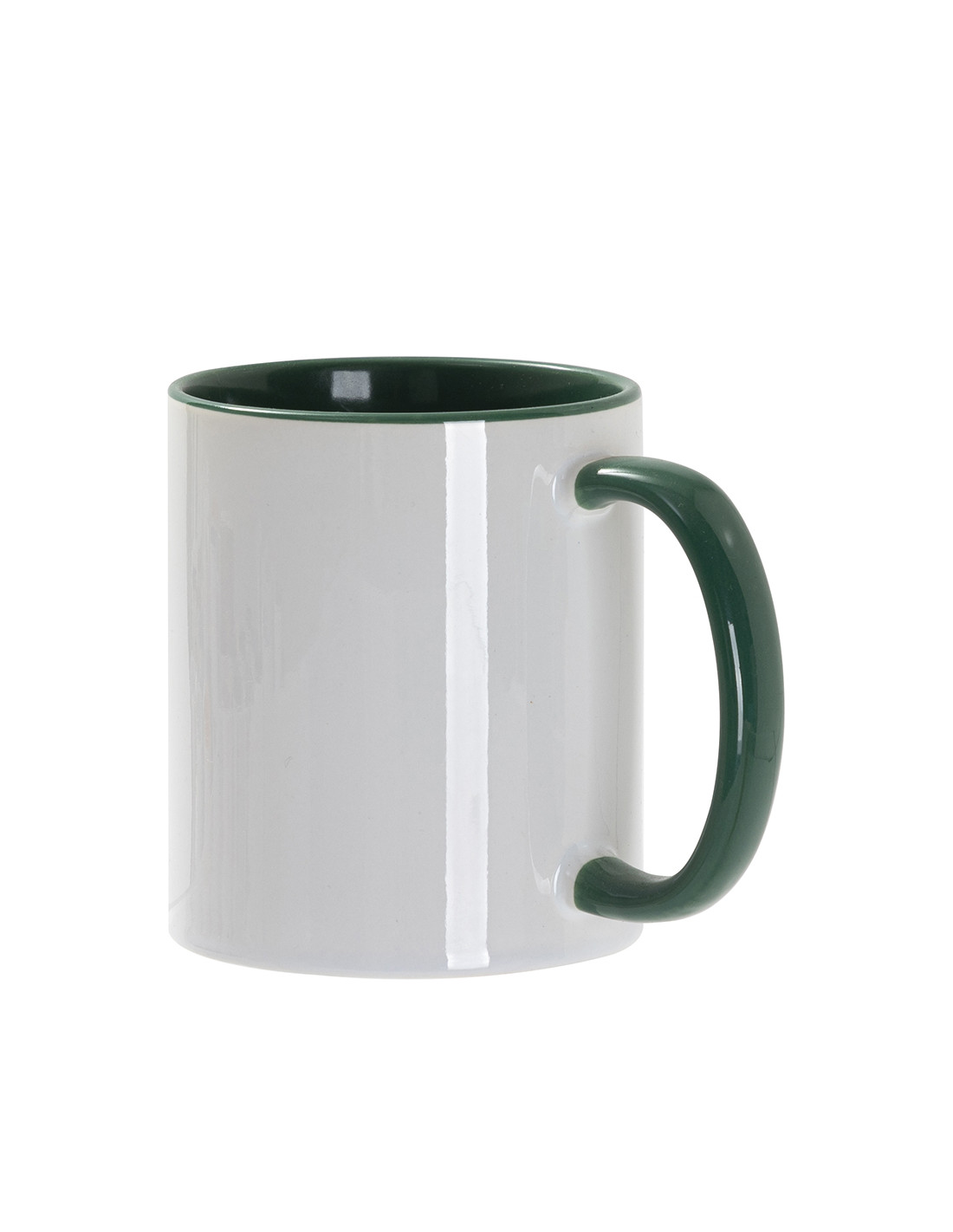 Tasse de couleur intérieure/poignée de 11oz-vert