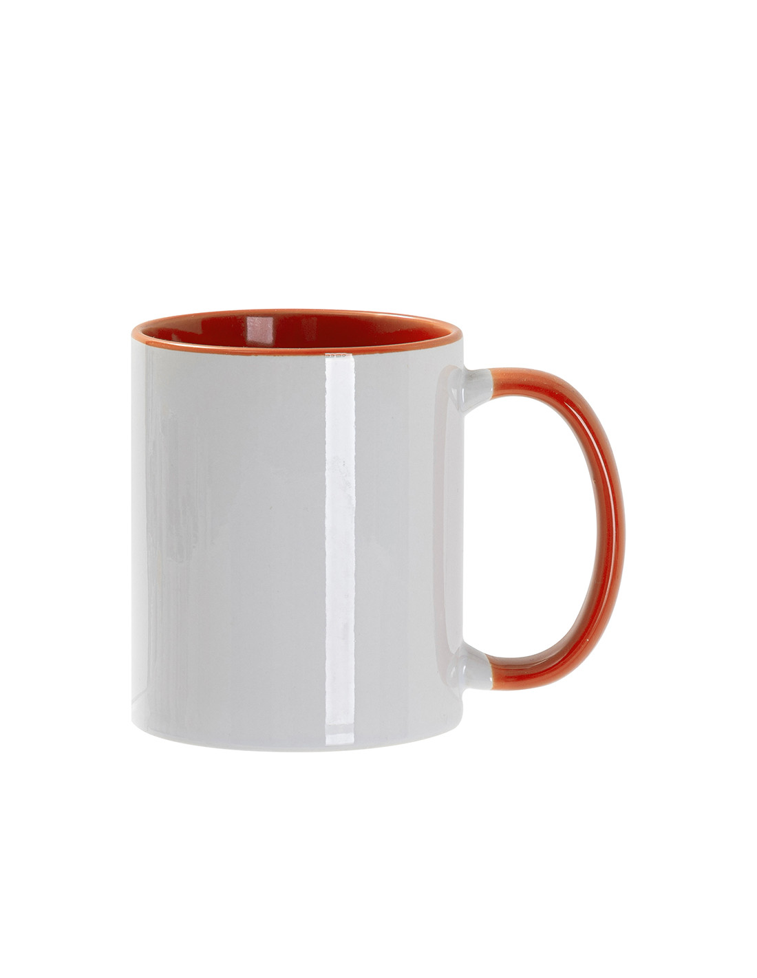 Tasse de couleur intérieure/poignée de 11 oz-Orange