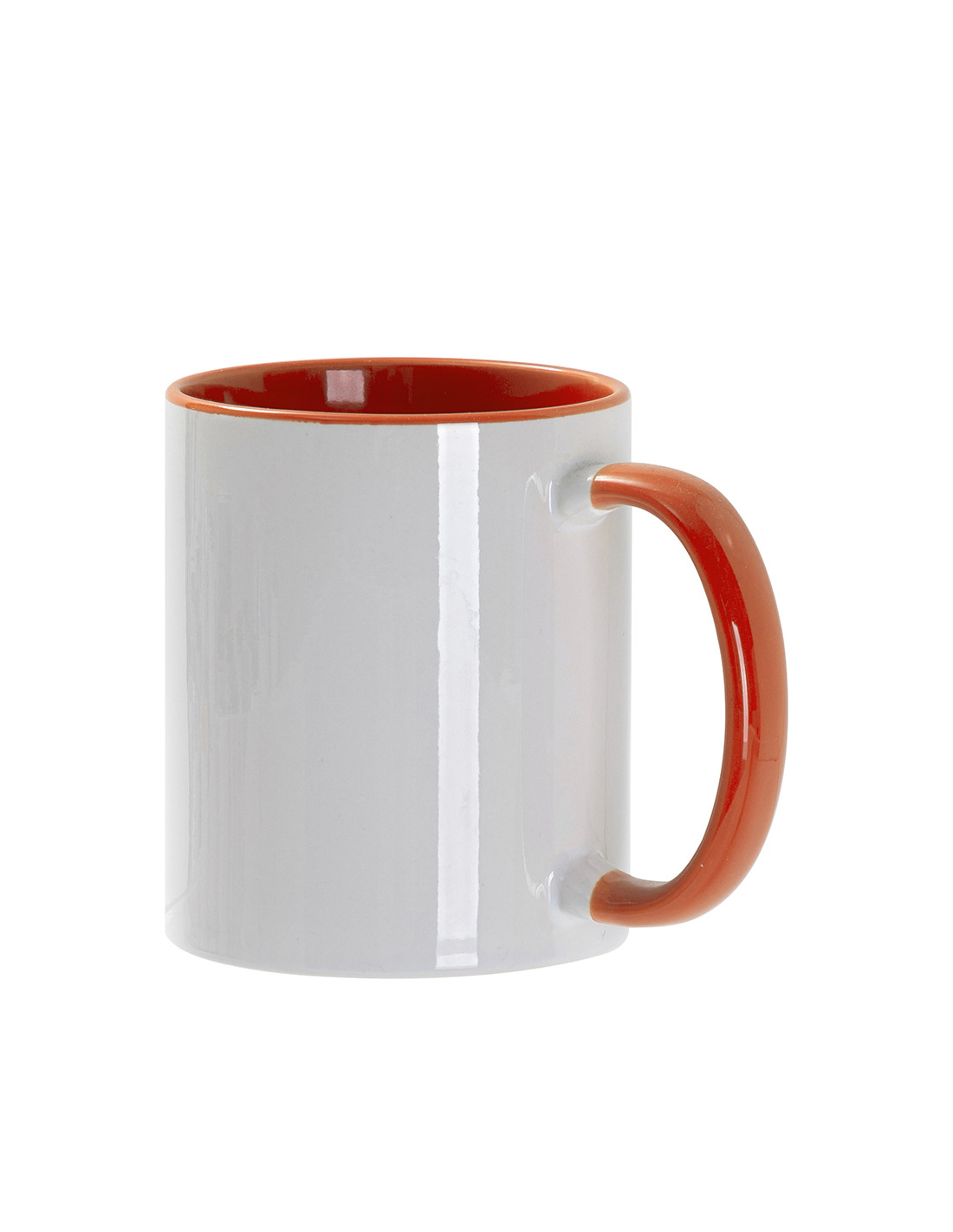 Tasse de couleur intérieure/poignée de 11 oz-Orange