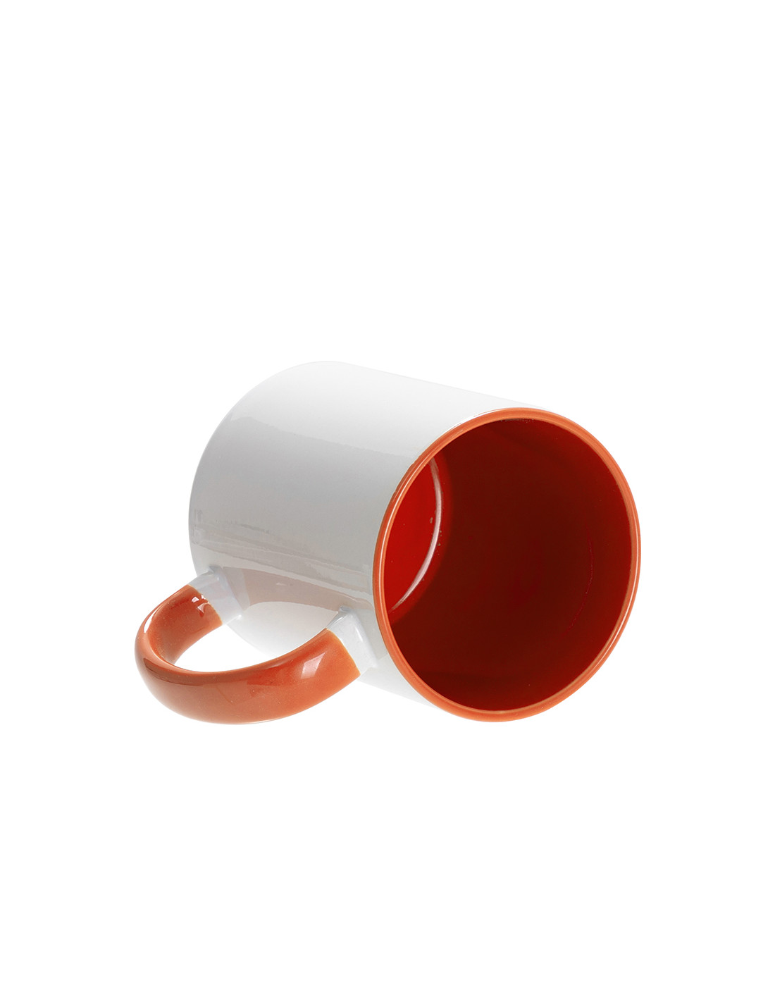 Tasse de couleur intérieure/poignée de 11 oz-Orange