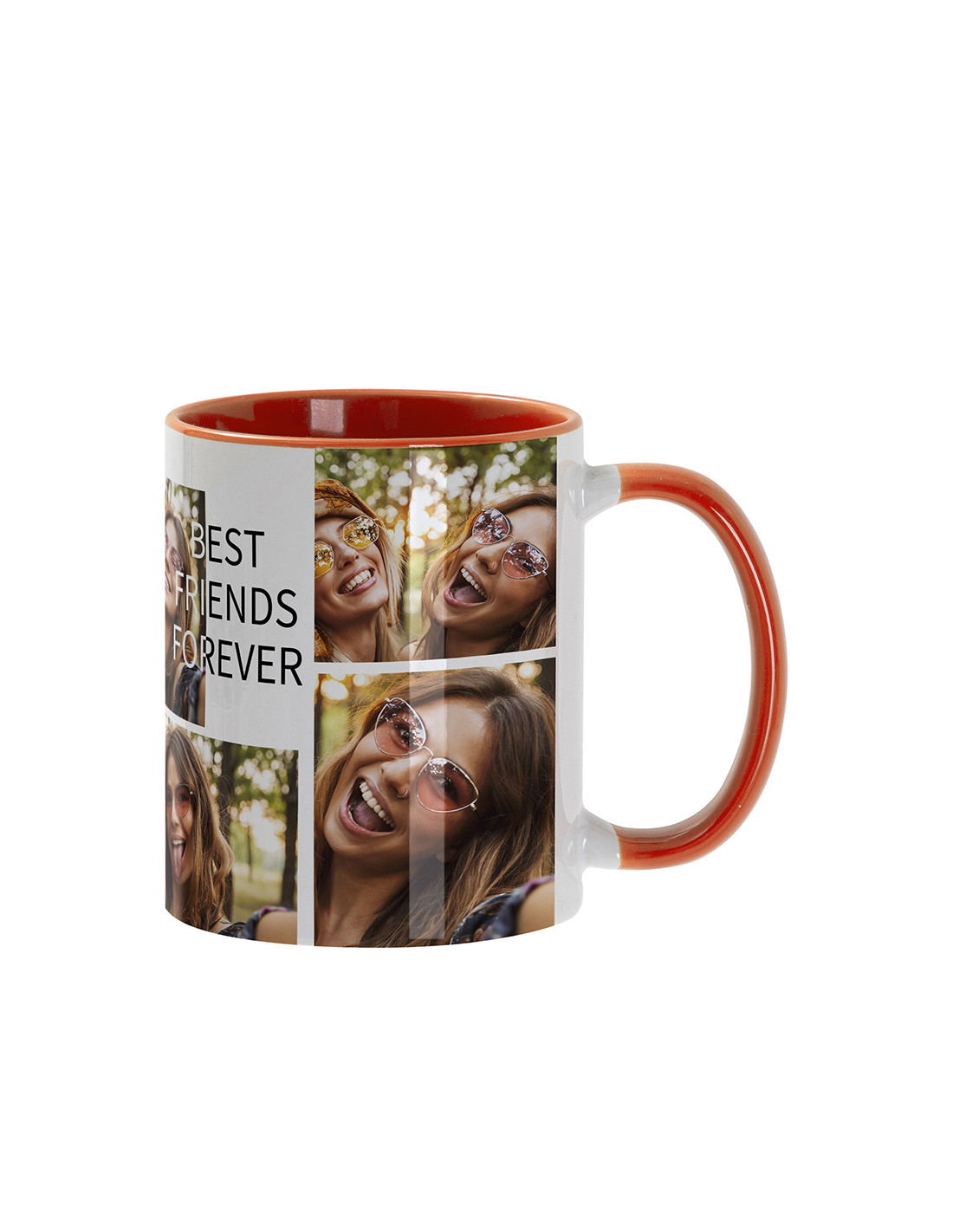 Tasse de couleur intérieure/poignée de 11 oz-Orange