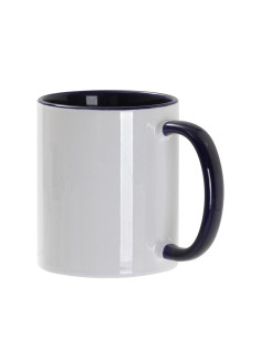 Tasse de couleur intérieure/poignée de 11 oz-bleu 2